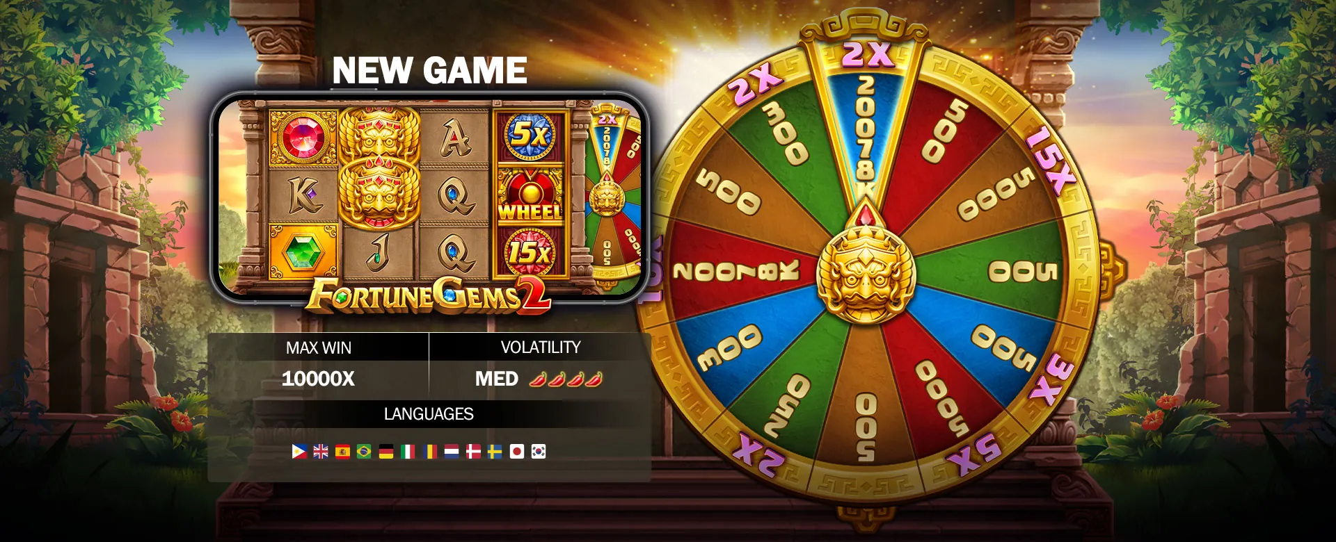 WinPH Poker table with chips and cards, golden glow